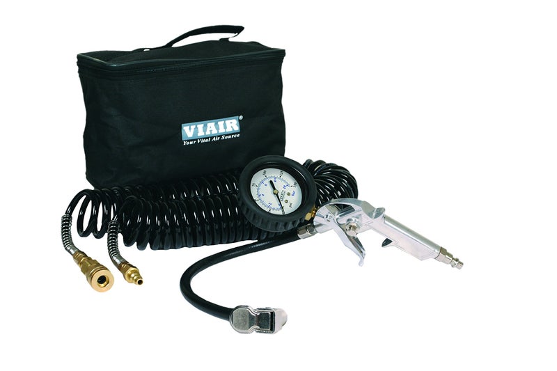 Viair 00043 Inflation Kit with Tire Gun, 200 PSI 2.5" Gauge, 30' Hose and Carry Bag